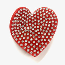Load image into Gallery viewer, Medusa's Red Rhinestone Heart Jaw