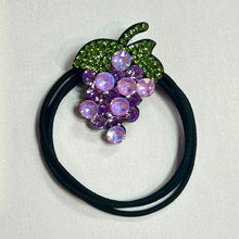 Load image into Gallery viewer, French Glass Stone Jewel Berry Hair Ties

