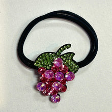 Load image into Gallery viewer, French Glass Stone Jewel Berry Hair Ties
